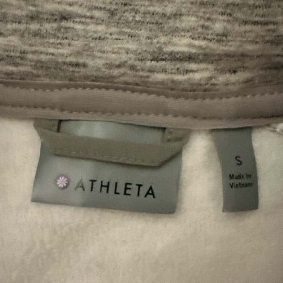 Athleta Stronger Hoodie Full Zip Up Jacket Gray Heather Spacedye Size Small - Picture 7 of 13
